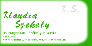 klaudia szekely business card
