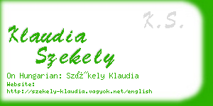 klaudia szekely business card